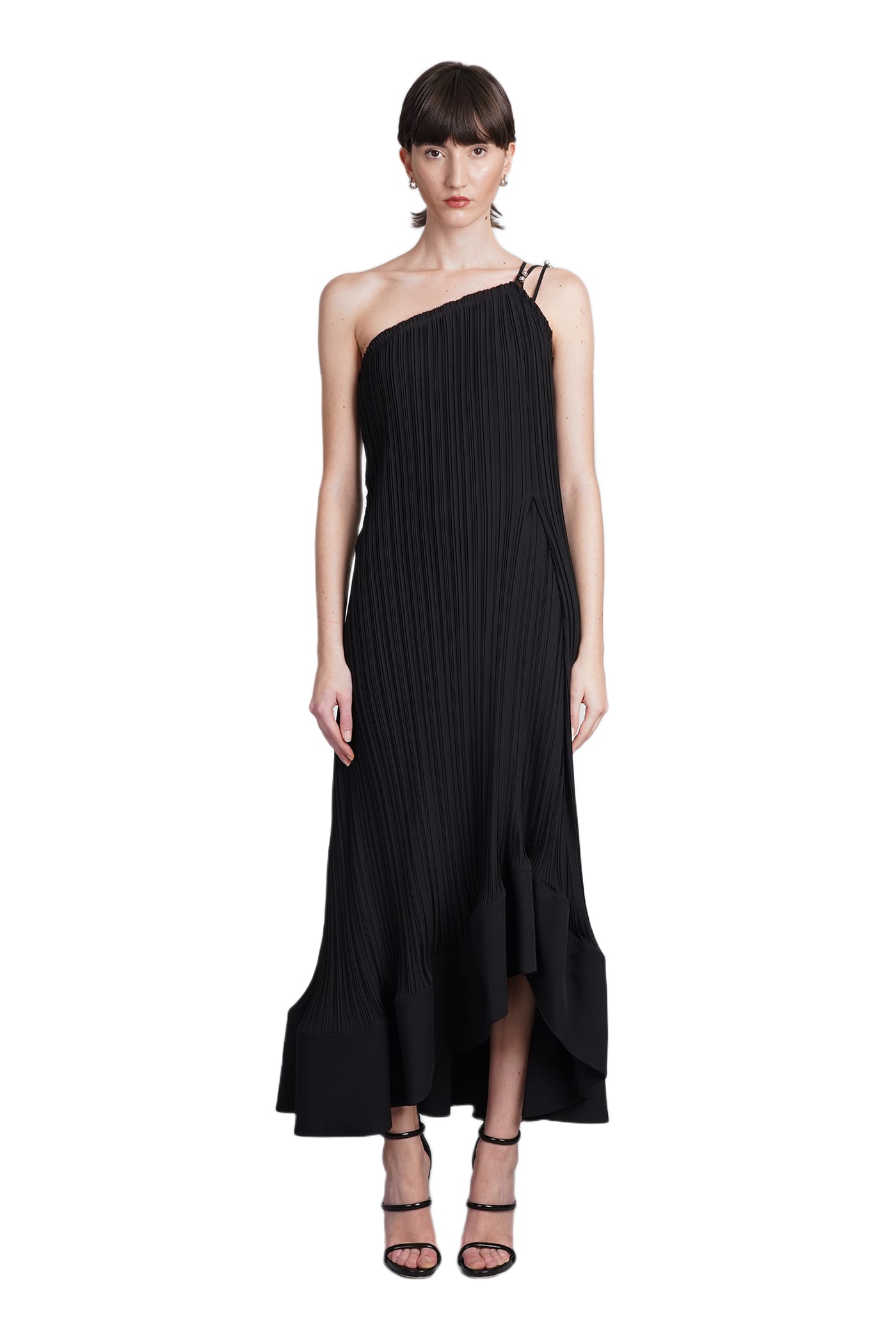 long pleated dress