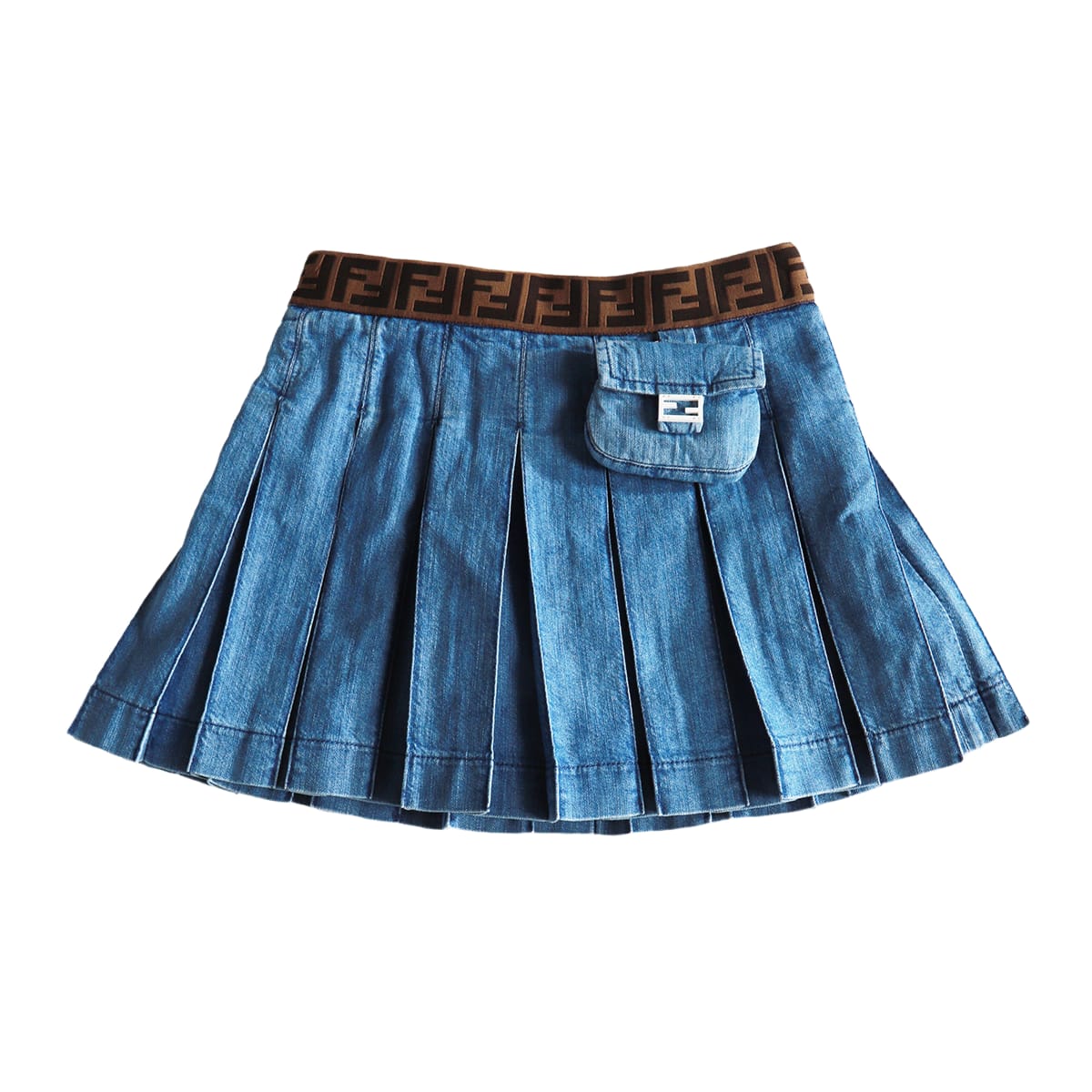 ミニスカート FENDI SS25 Denim mini skirt (FLQ594ASMB F1RX3) Fendi Denim Mini Skirt | italist