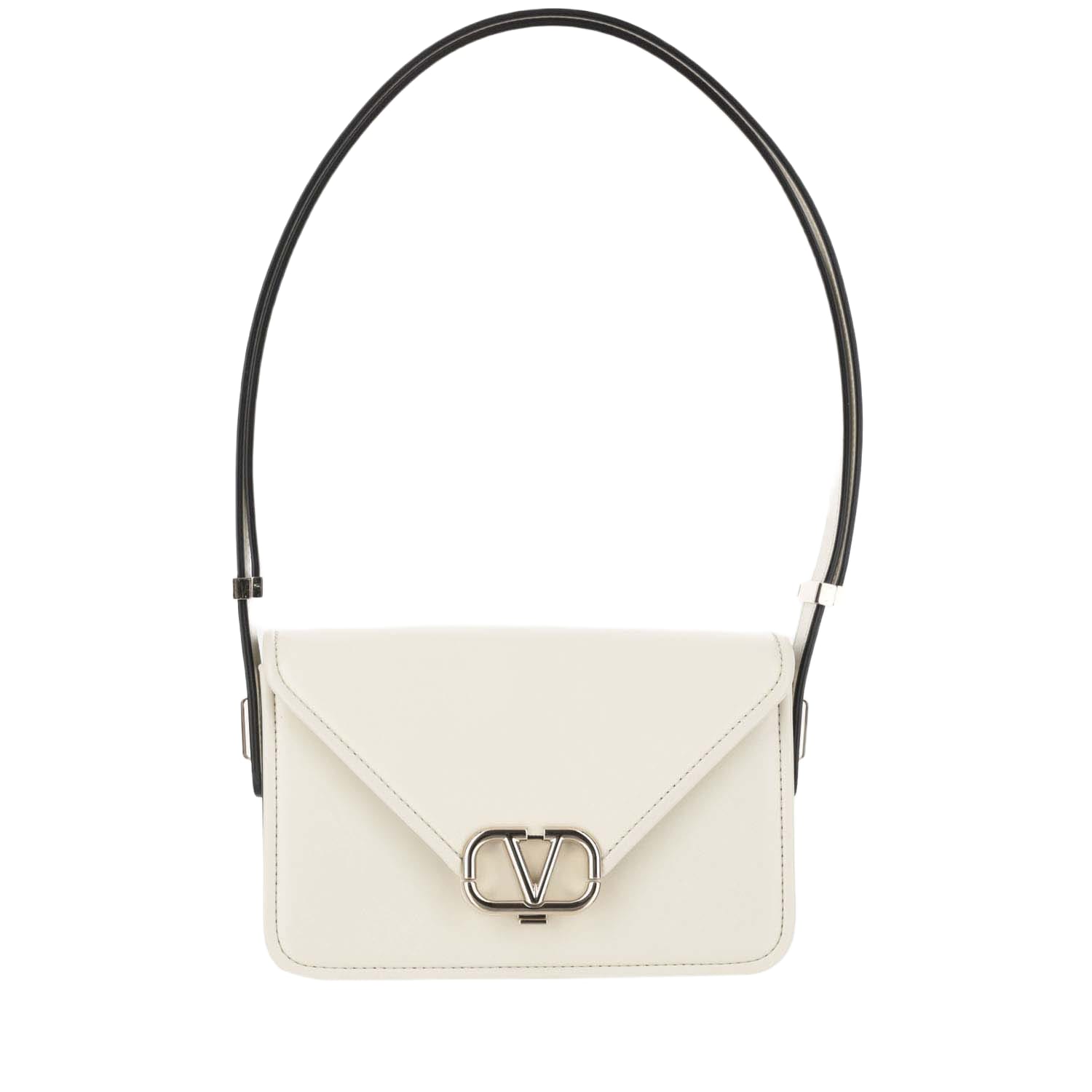 ショルダーバッグ・ポシェット VALENTINO GARAVANI Ivory Leather Vlogo Crossbody Bag Valentino Garavani Ivory Leather Vlogo Crossbody Bag