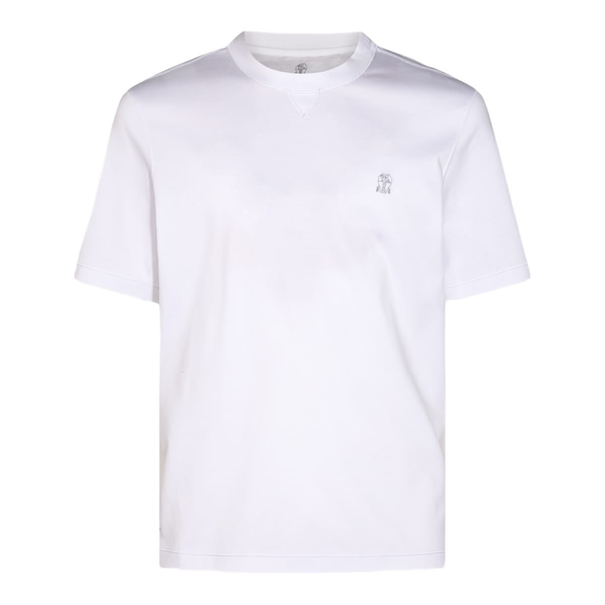 Brunello Cucinelli White Cotton T-shirt | italist