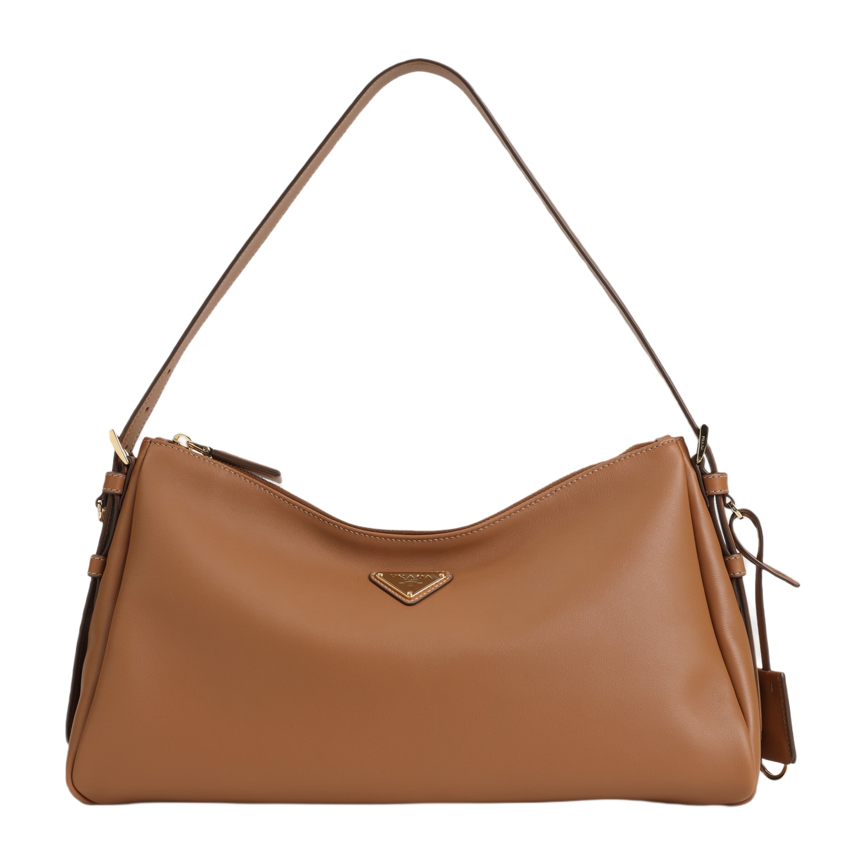 【PRADA】 Aimee レザーバック/送料込 Prada Black Soft Grain Calfskin Leather Large Aimee Shoulder