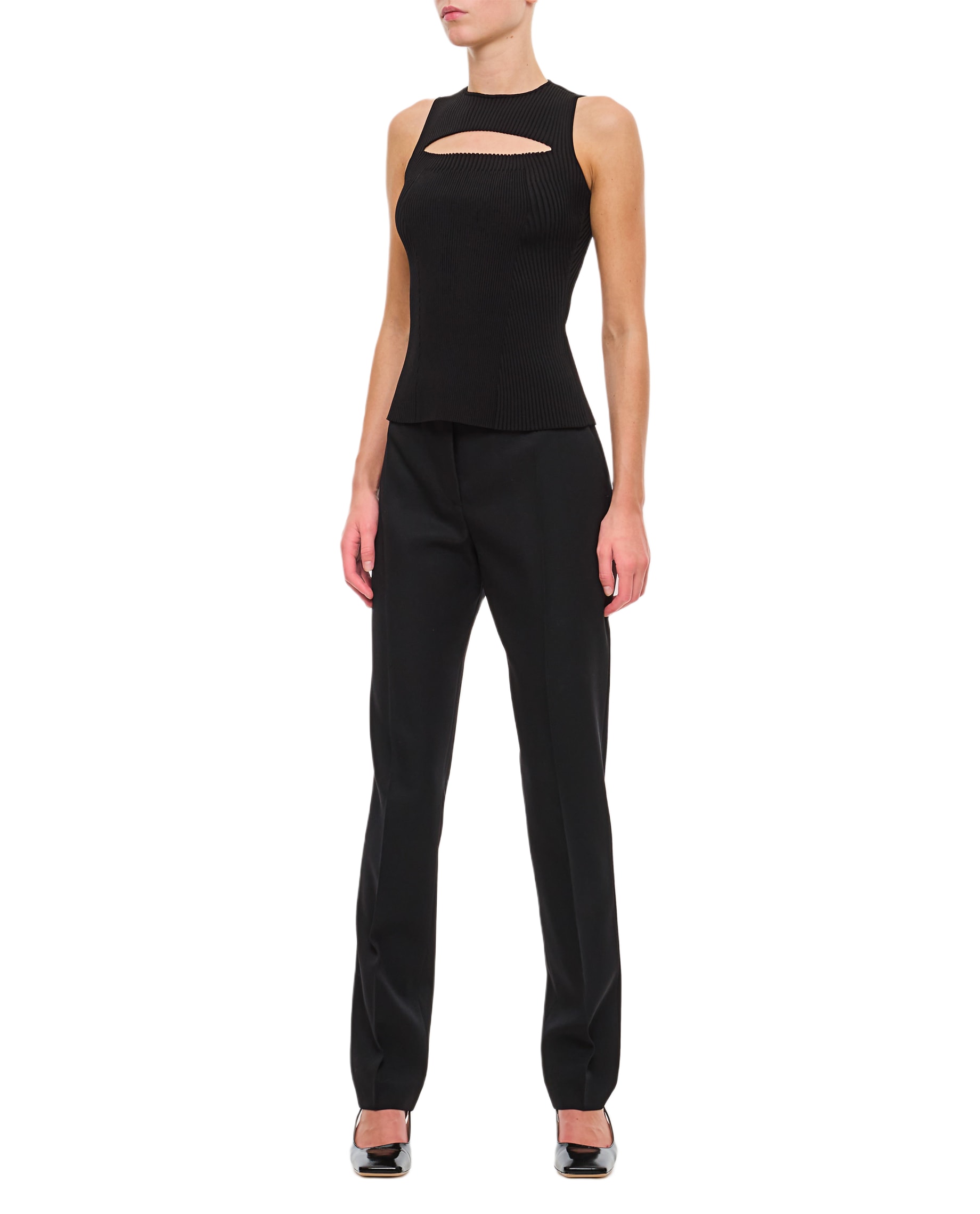 Tシャツ・カットソー ALEXANDER MCQUEEN SLASHED KNIT SLEEVELESS TOP Alexander McQueen Slashed Knit Sleeveless Top | italist