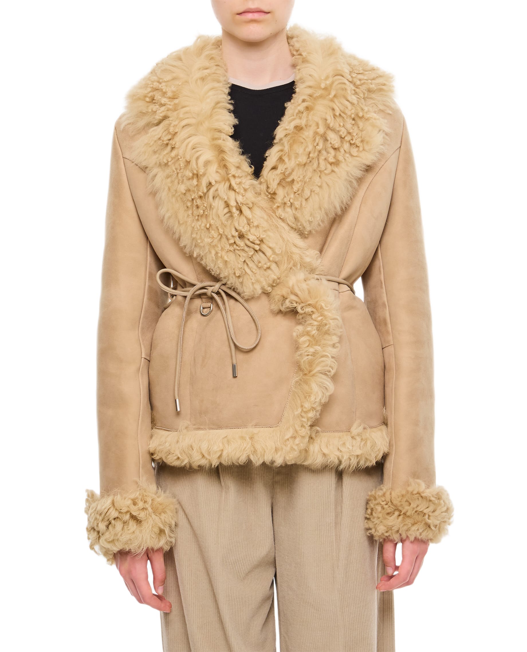 【関税込み】Saks Potts ベージュ Moss シアリングジャケット Saks Potts Moss Jacket | italist