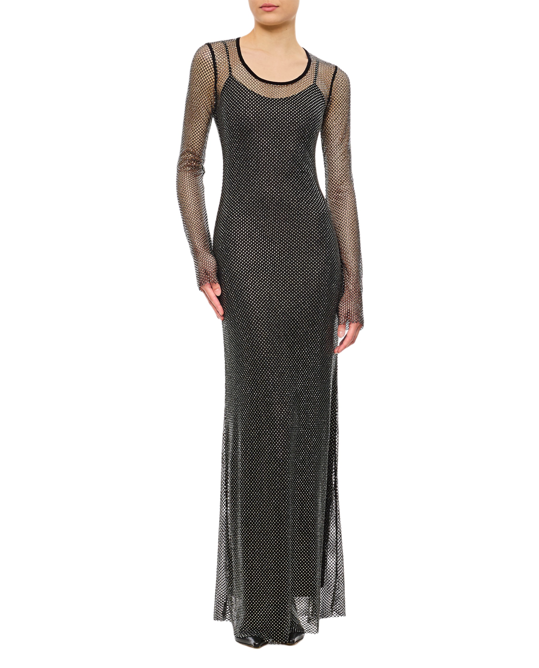 cinese crystal long dress