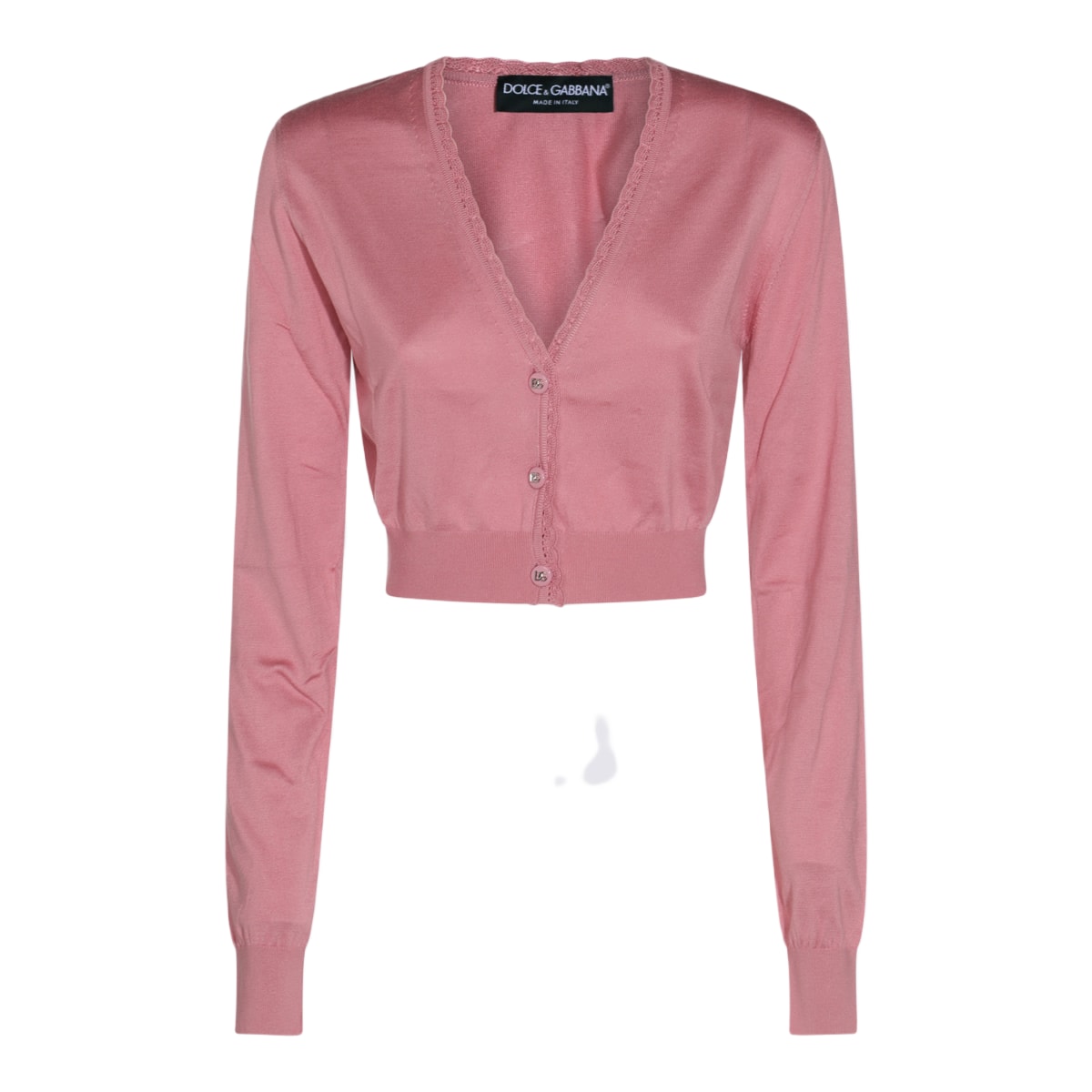 Dolce & Gabbana コート ピンク Dolce & Gabbana Pink Silk Knitwear | italist