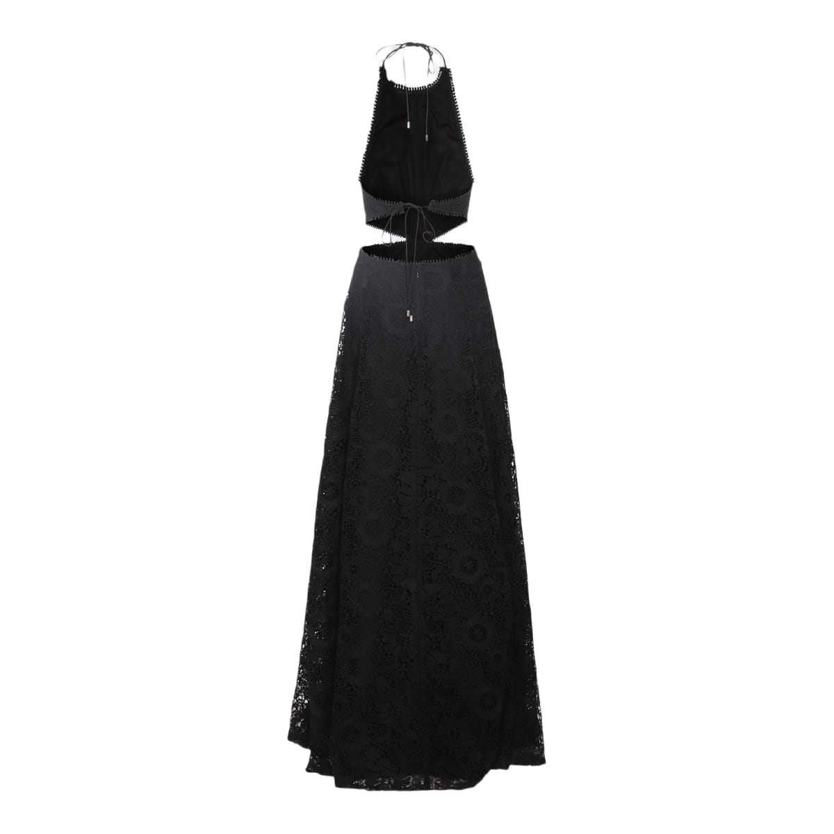 black stretch doro long dress