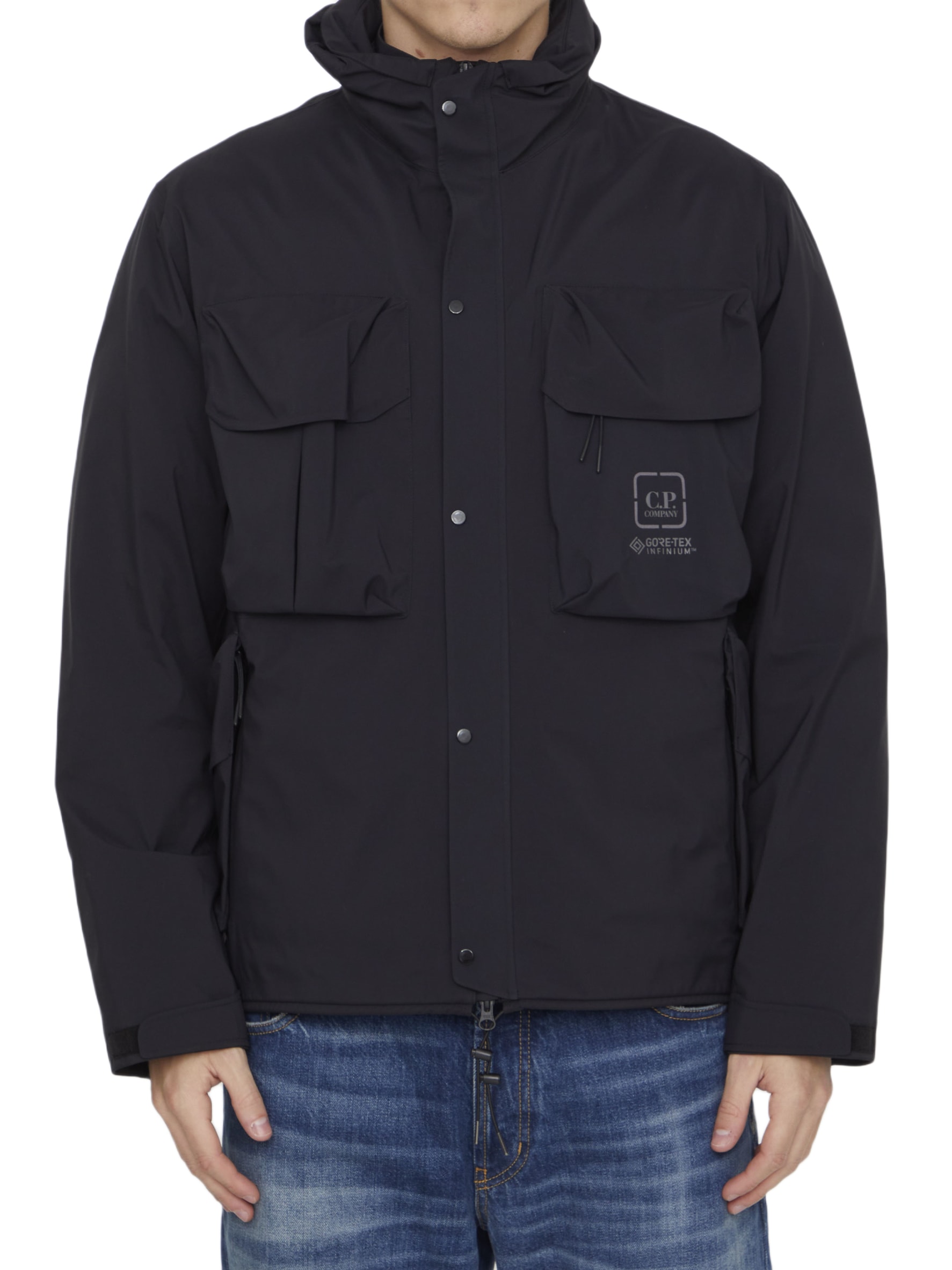 C.P. Company Black Nylon Jacket | italist C.P. Company Black Nylon Jacket | italist