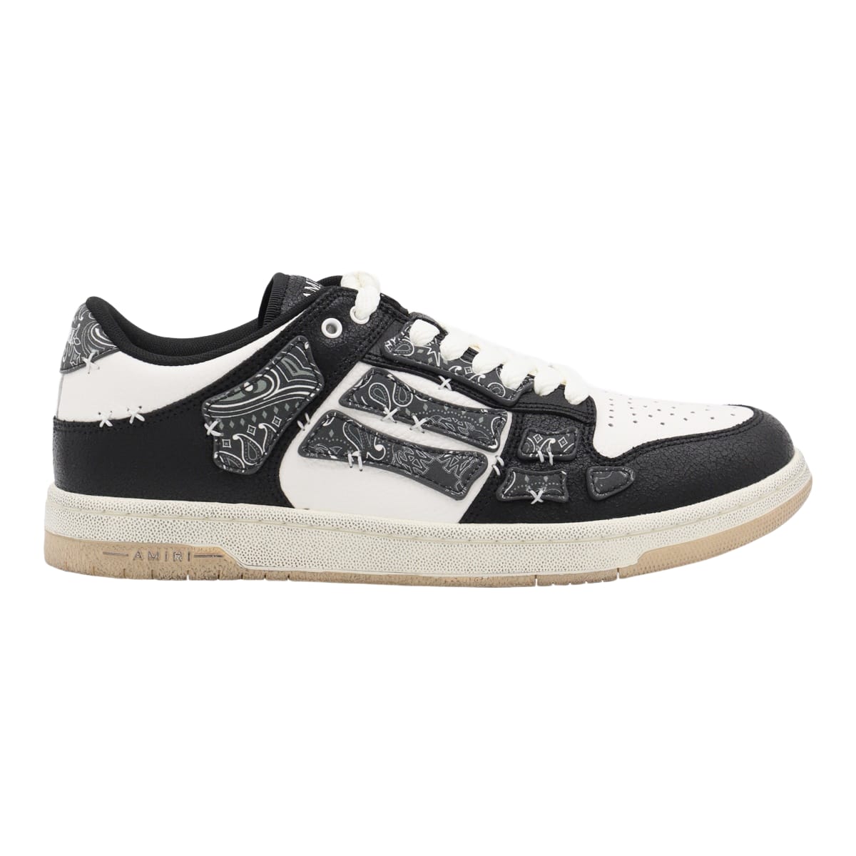 ★関税込み★ AMIRI BLACK BANDANA SNEAKERS AMIRI Black And White Leather Bandana Skell Low Top Sneakers