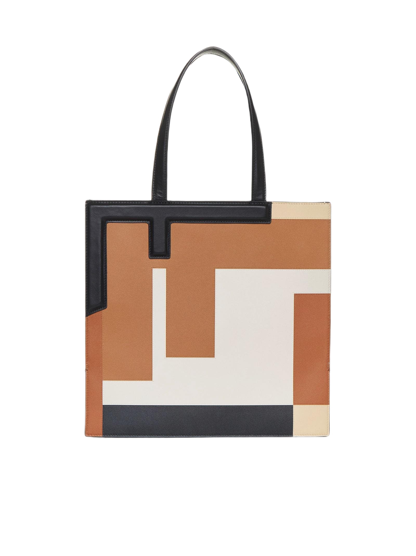 【関税&送料込】Fendi Multicolor Leather Medium Flip Shoppin Fendi Multicolor Medium Flip FF Puzzle Bag ○ Labellov