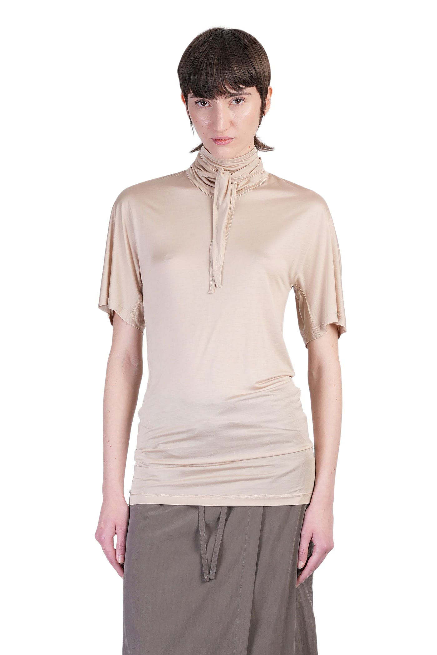 【送料&関税込】Lemaire T-shirt In Beige Silk Lemaire T-shirt In Beige Silk | italist