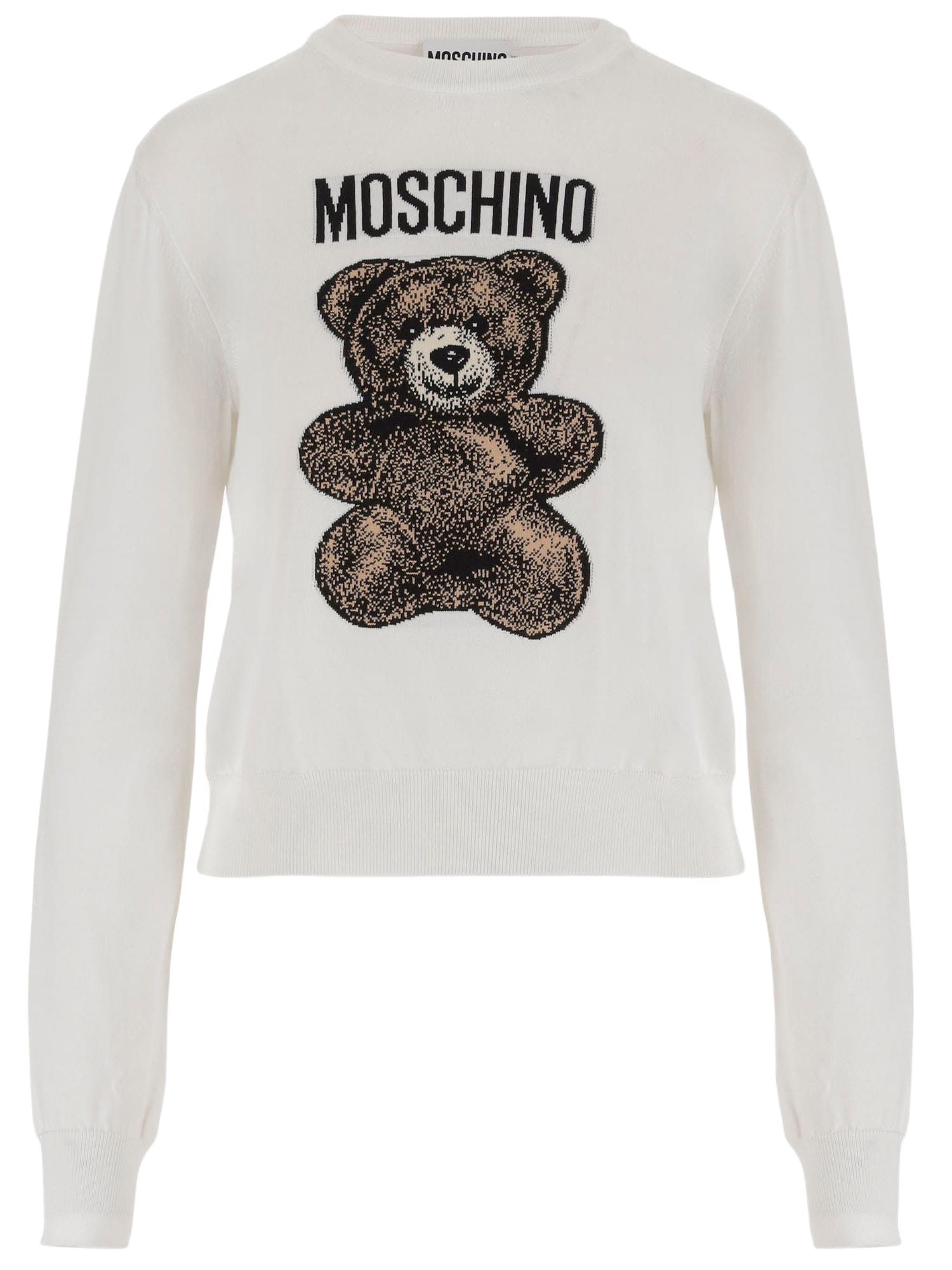 Moschino Cotton Pullover With Teddy Pattern | italist