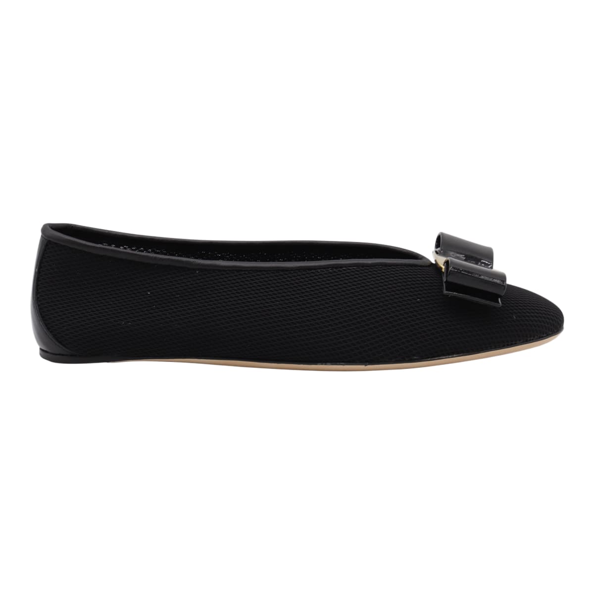 Ferragamo Black Vanna Flats | italist