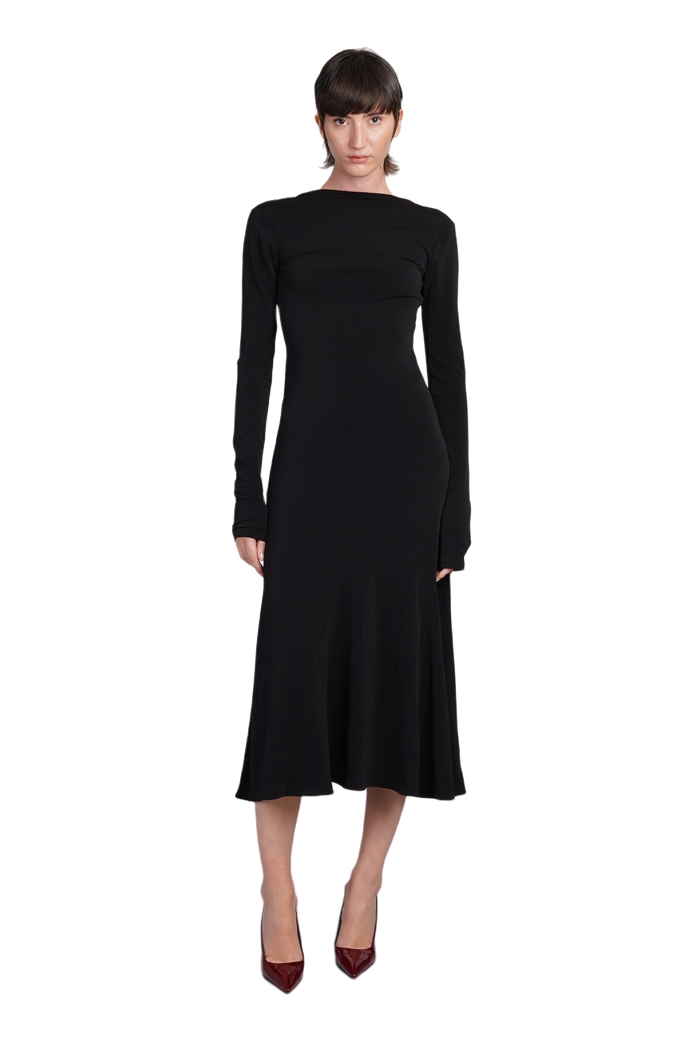 sabrina dress in black polyester