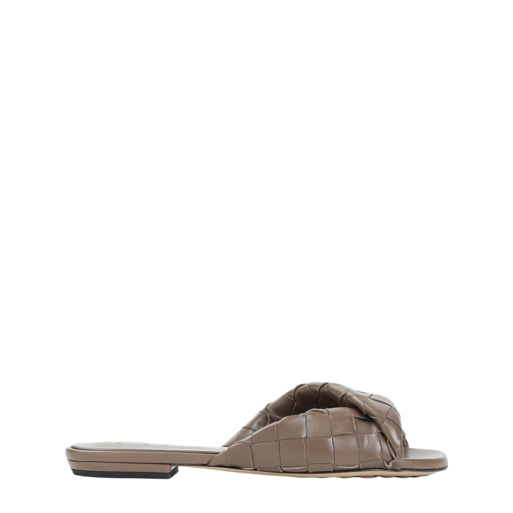 サンダル・ミュール BOTTEGA VENETA Bottega Veneta Blink Flap Sandals Bottega Veneta Blink 80MM Metallic Intrecciato Leather