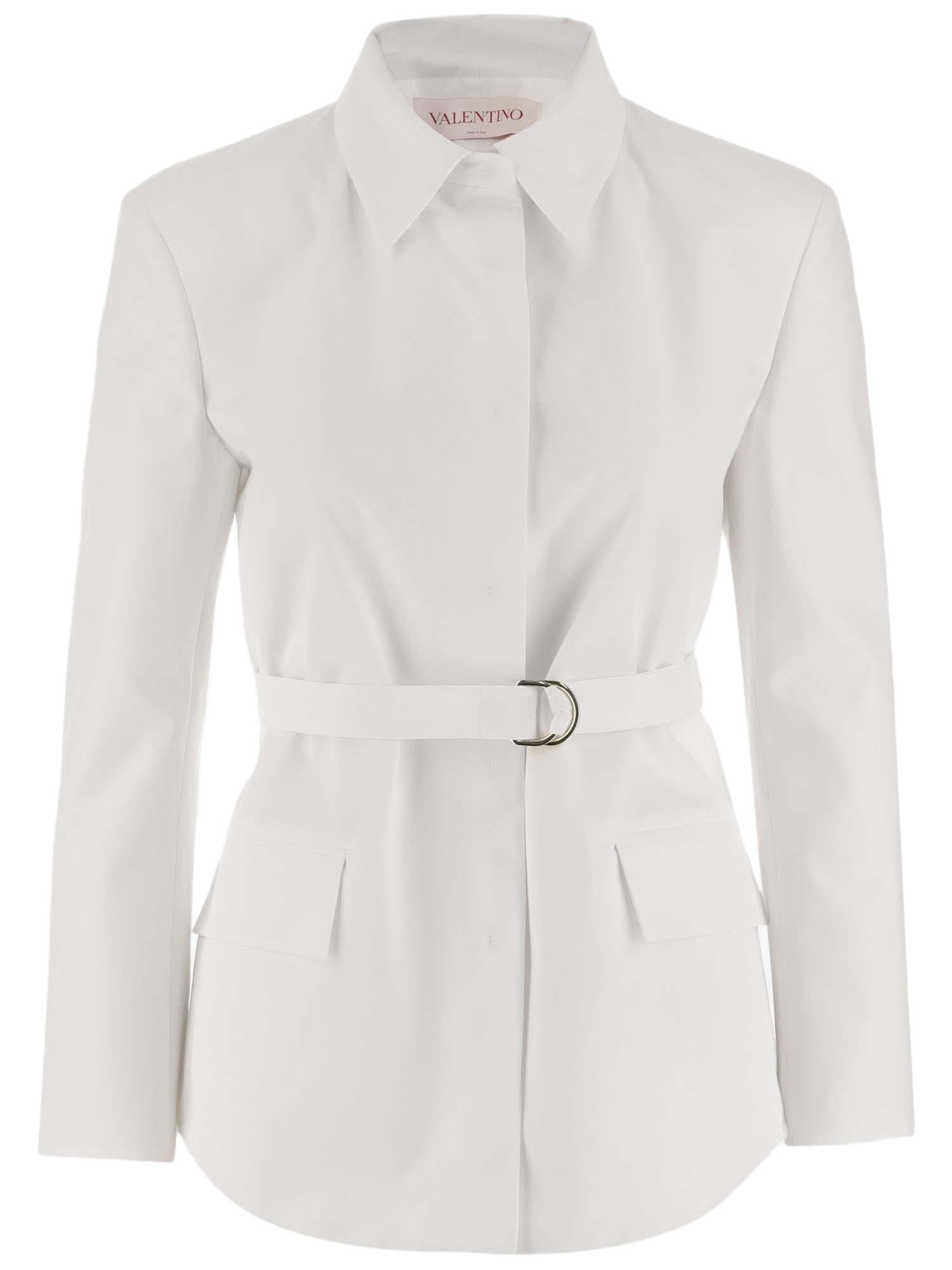 【送料&関税込】Valentino White Poplin Overcoat Valentino White Poplin Overcoat | italist