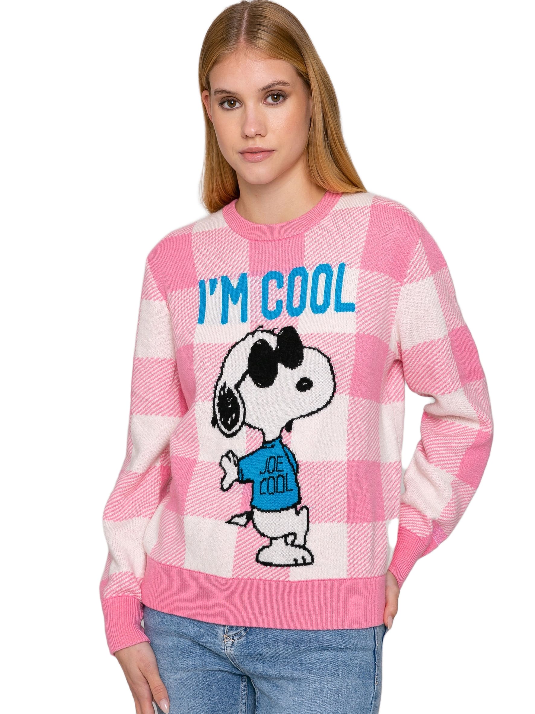 MC2 Saint Barth Woman Sweater With Snoopy I'm Cool Print