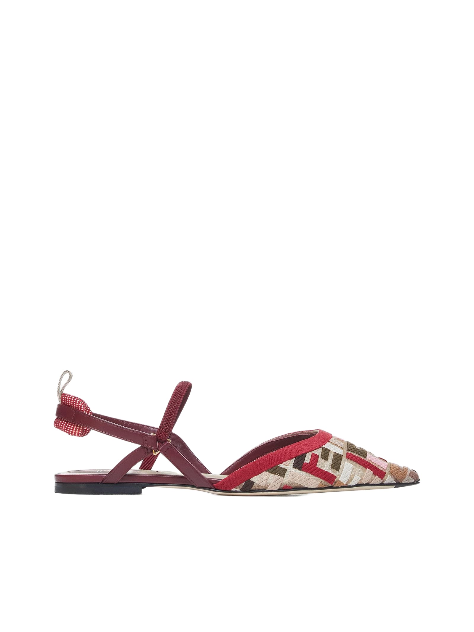Fendi Colibri' Lite' Ff Mesh Slingback Flat Pumps | italist