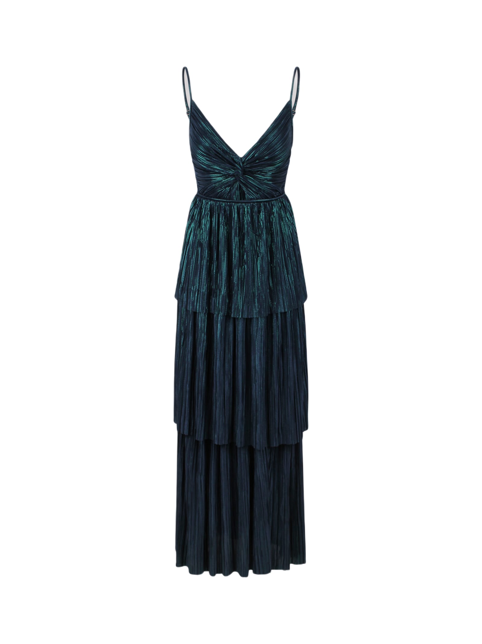 sabina musayev doris pleated maxi dress