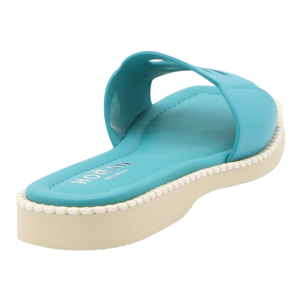 【送料&関税込】Hogan Turquoise Leather H638 Flat Sandals Hogan Turquoise Leather H638 Flat Sandals | italist, ALWAYS