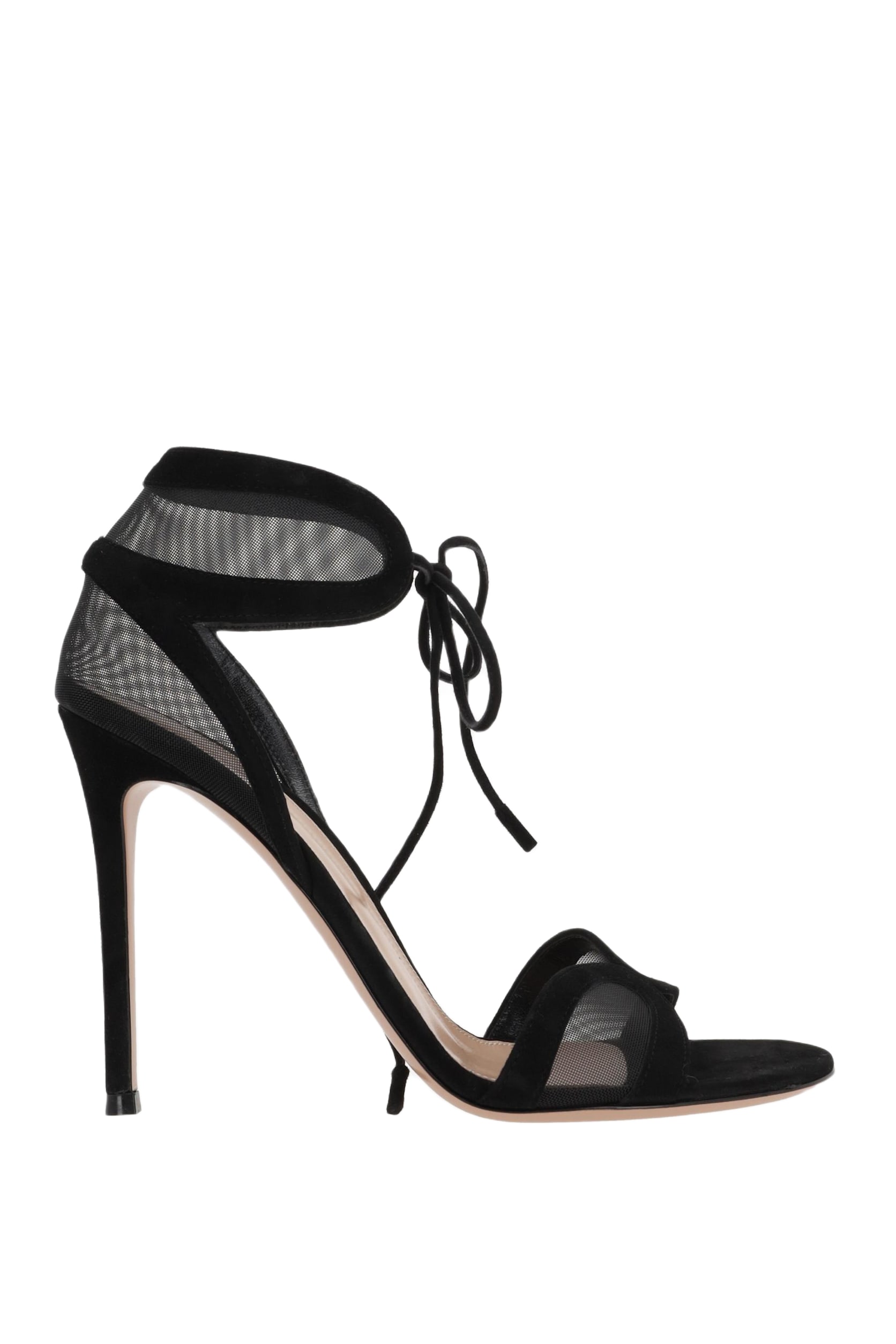 サンダル・ミュール GIANVITO ROSSI FALENE SANDALS IN SUEDE AND MESH Gianvito Rossi Falene Sandals In Suede And Mesh | italist