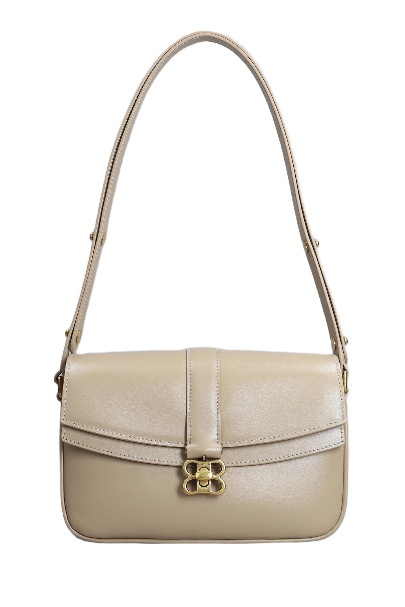 【送料&関税込】Balenciaga Lady Flap Shoulder Bag In Taupe L c7915f0f89b4ebd7458b60b54500f2