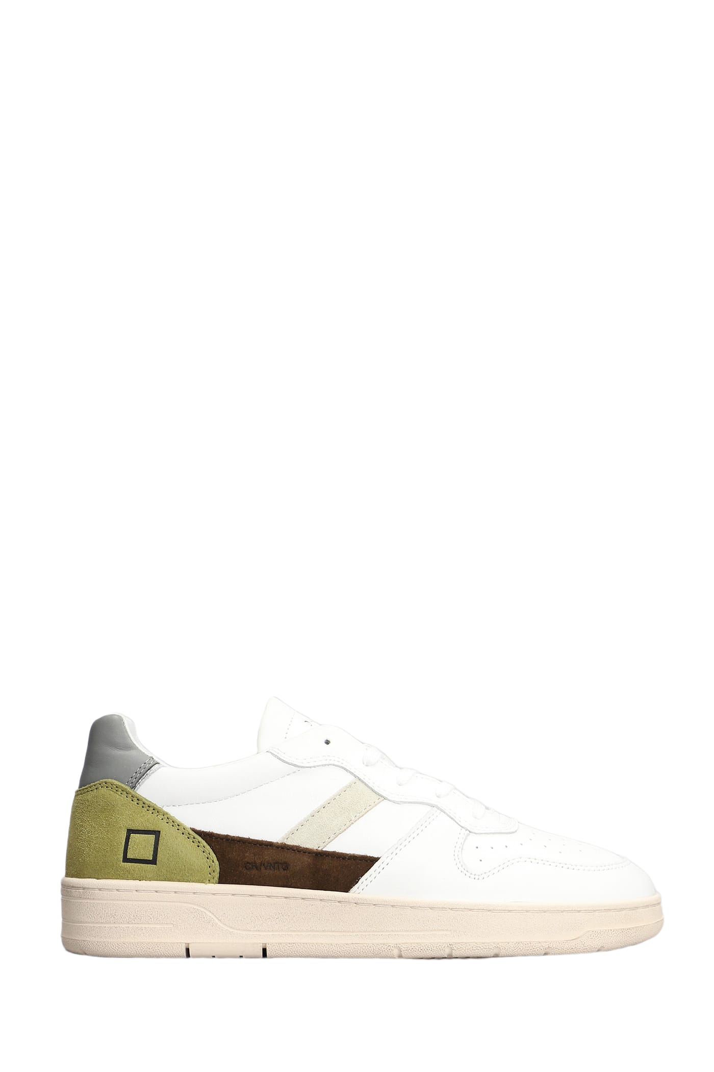 D.A.T.E. Court 2.0 Sneakers In White Suede And Leather
