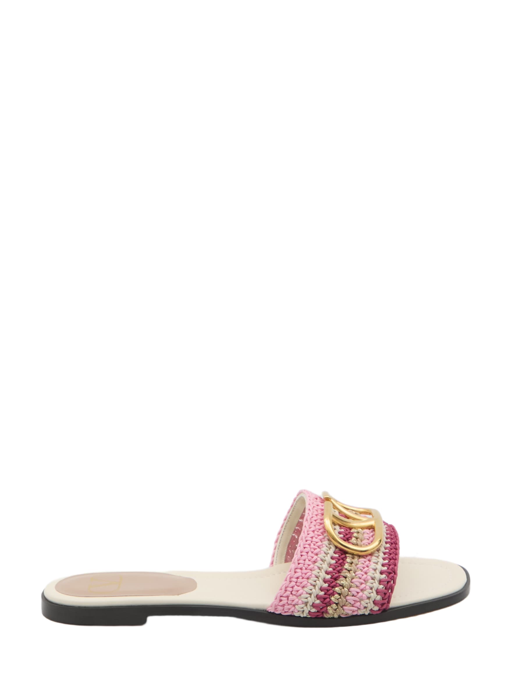 【関税＆送料込み】Valentino Garavani Sandalo Slide Vlogo C Valentino Garavani Sandalo Slide Vlogo Signature gold