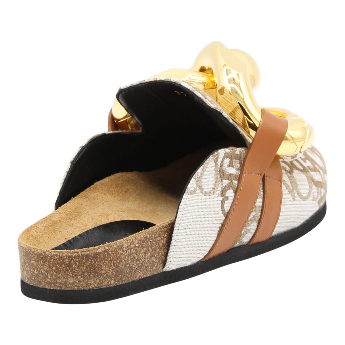 J.W. ANDERSON BEIGE CALF SUEDE CHAIN ミュール J.W. Anderson Beige Calf Suede Chain Mules | italist, ALWAYS