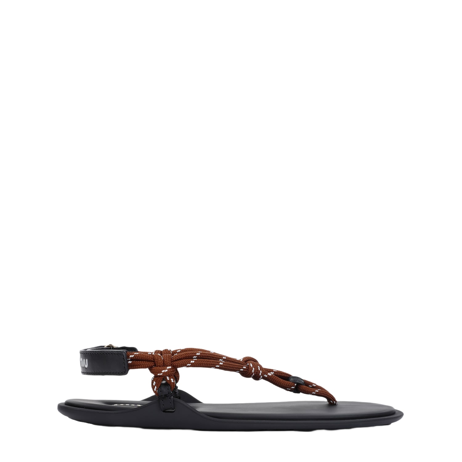 【miu miu】Riviere Code Leather Sandals ★送料関税込★ Miu Miu Riviere cord and leather sandals