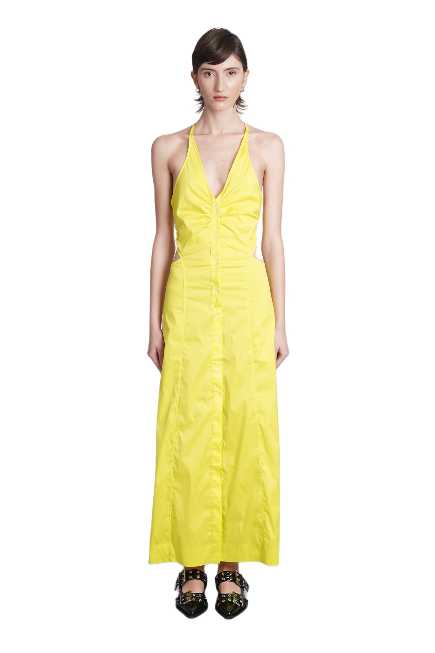 dress in yellow cotton