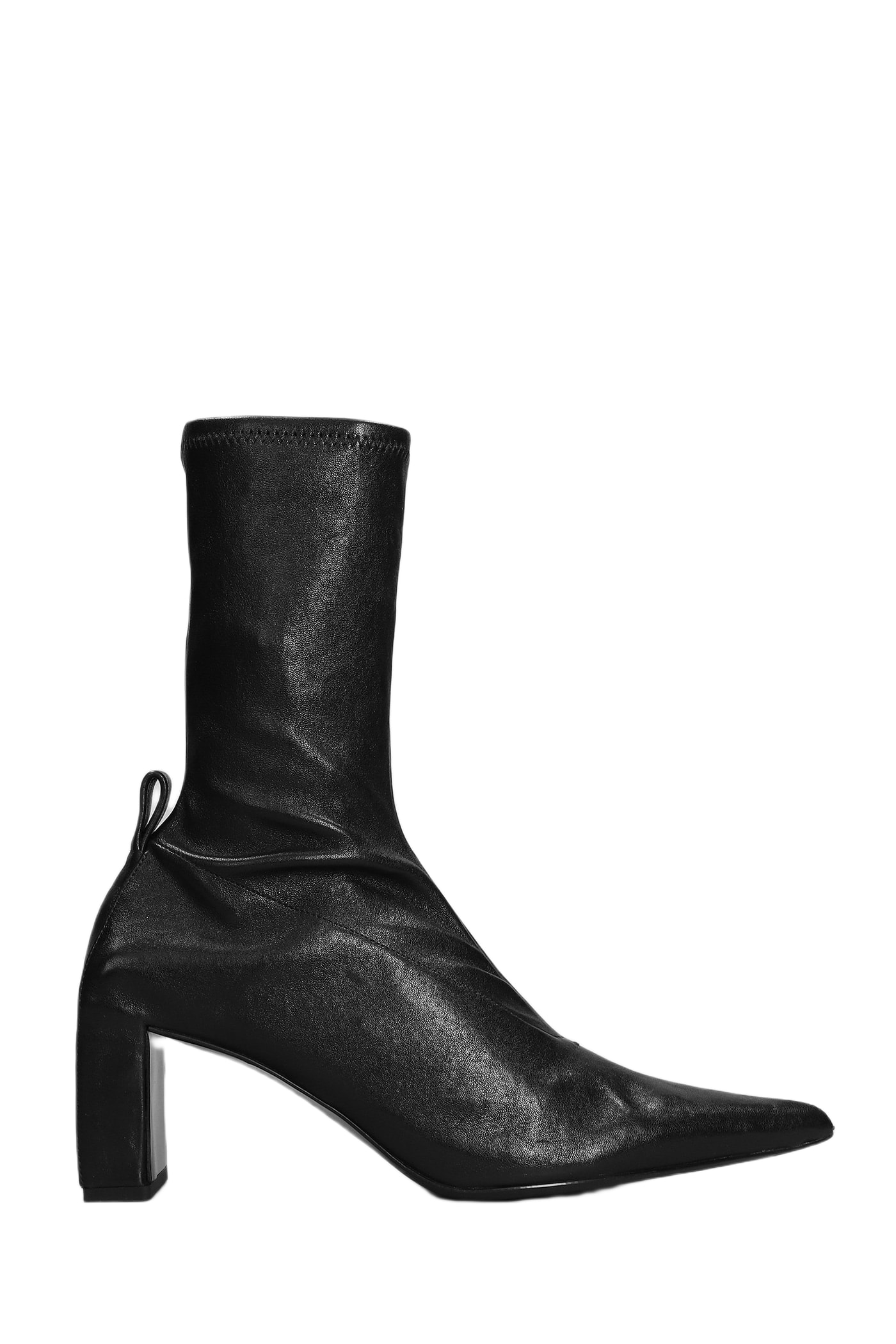 Jil Sander Low Heels Ankle Boots In Black Leather | italist Jil Sander Low Heels Ankle Boots In Black Leather | italist