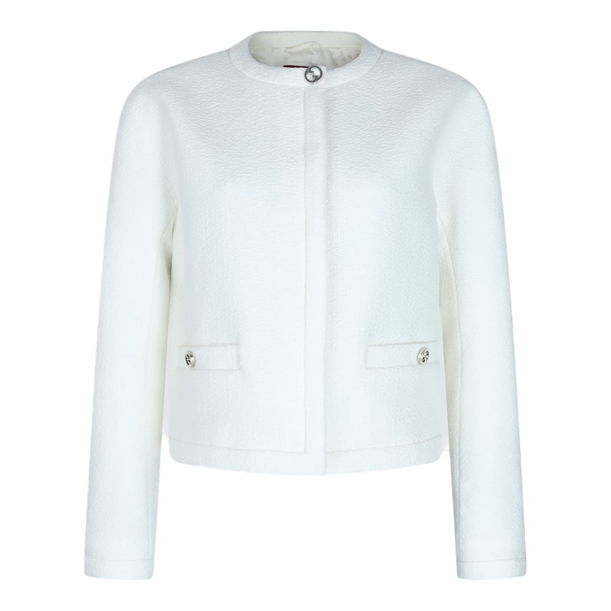ジャケット GUCCI Women Jackets 803857ZARWV 9003 WHITE Wool bouclé jacket in off white | GUCCI® CA