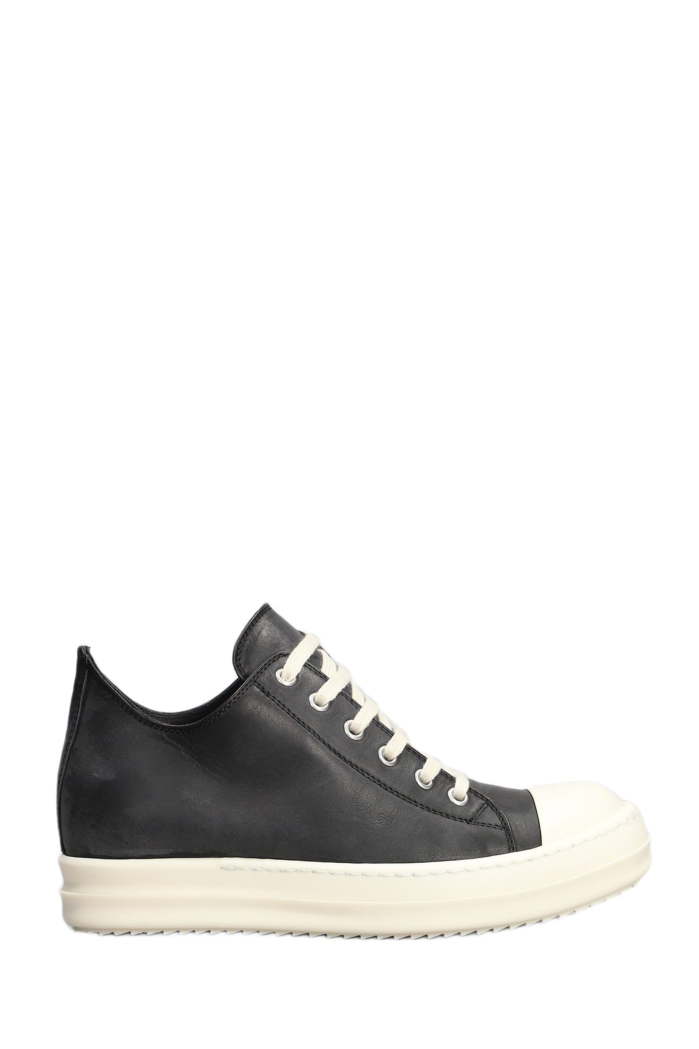 【Rick Owen】 レザー ジャンボレース スニーカー ※送関込 Rick Owens ジャンボレース スニーカー | ブラック | FARFETCH JP