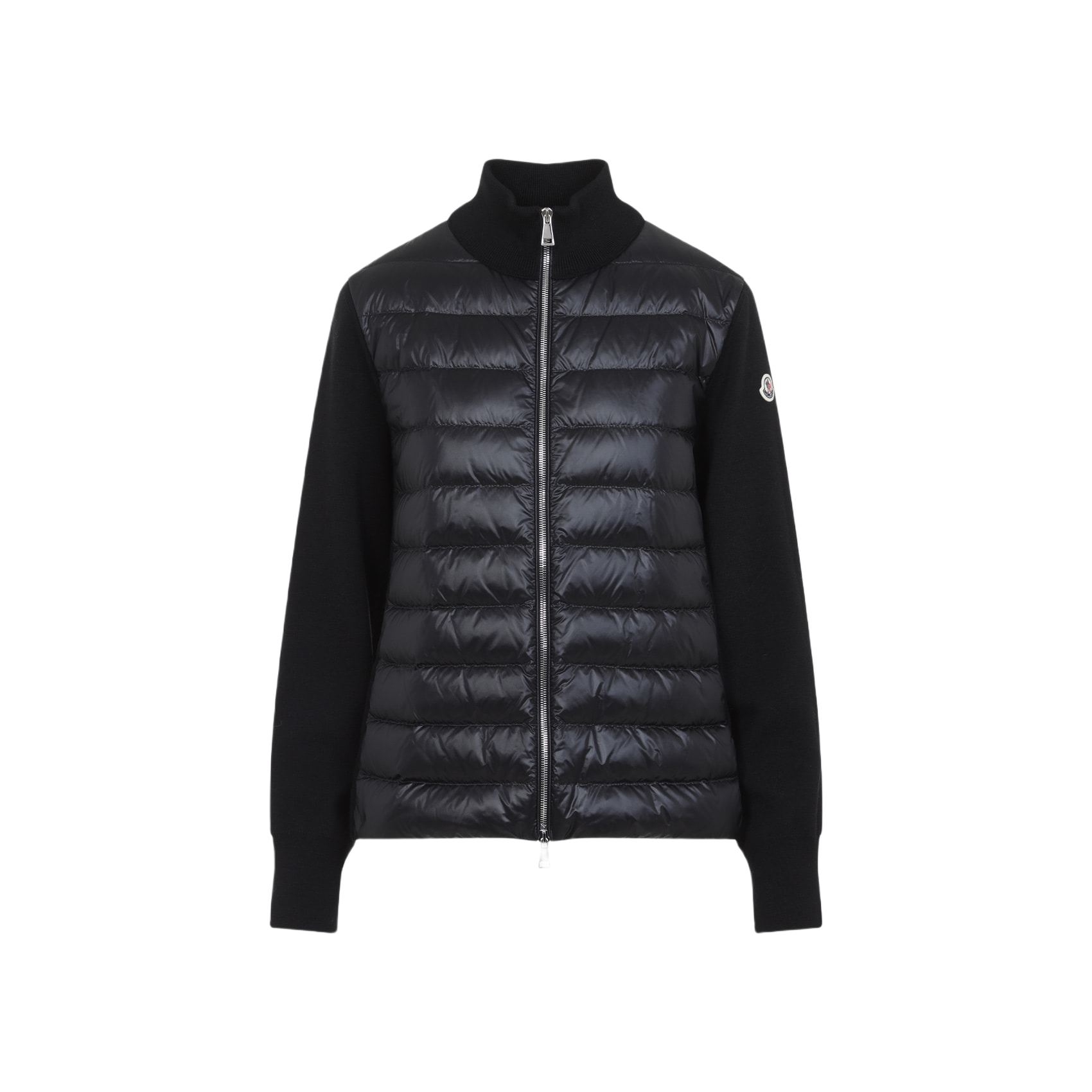 モンクレール　2022 MONCLER  “CARDIGAN TRICOT\" Moncler Black Tricot Puffer Cardigan – Savonches