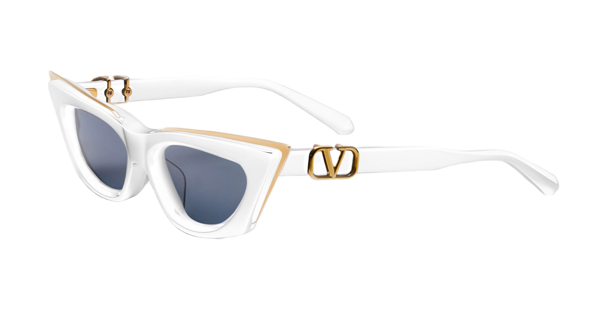 Valentino Eyewear V-goldcut I - White / Yellow Gold