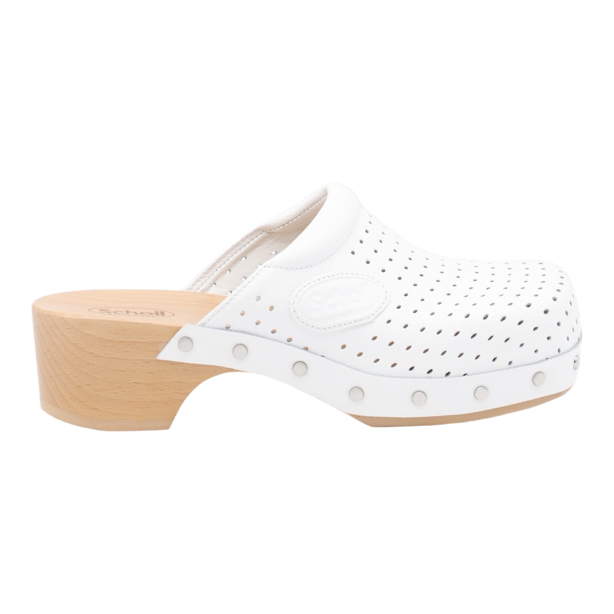 ★関税込み★ BALENCIAGA WHITE LEATHER SCHOLL SANDALS Balenciaga White Leather Scholl Sandals | italist