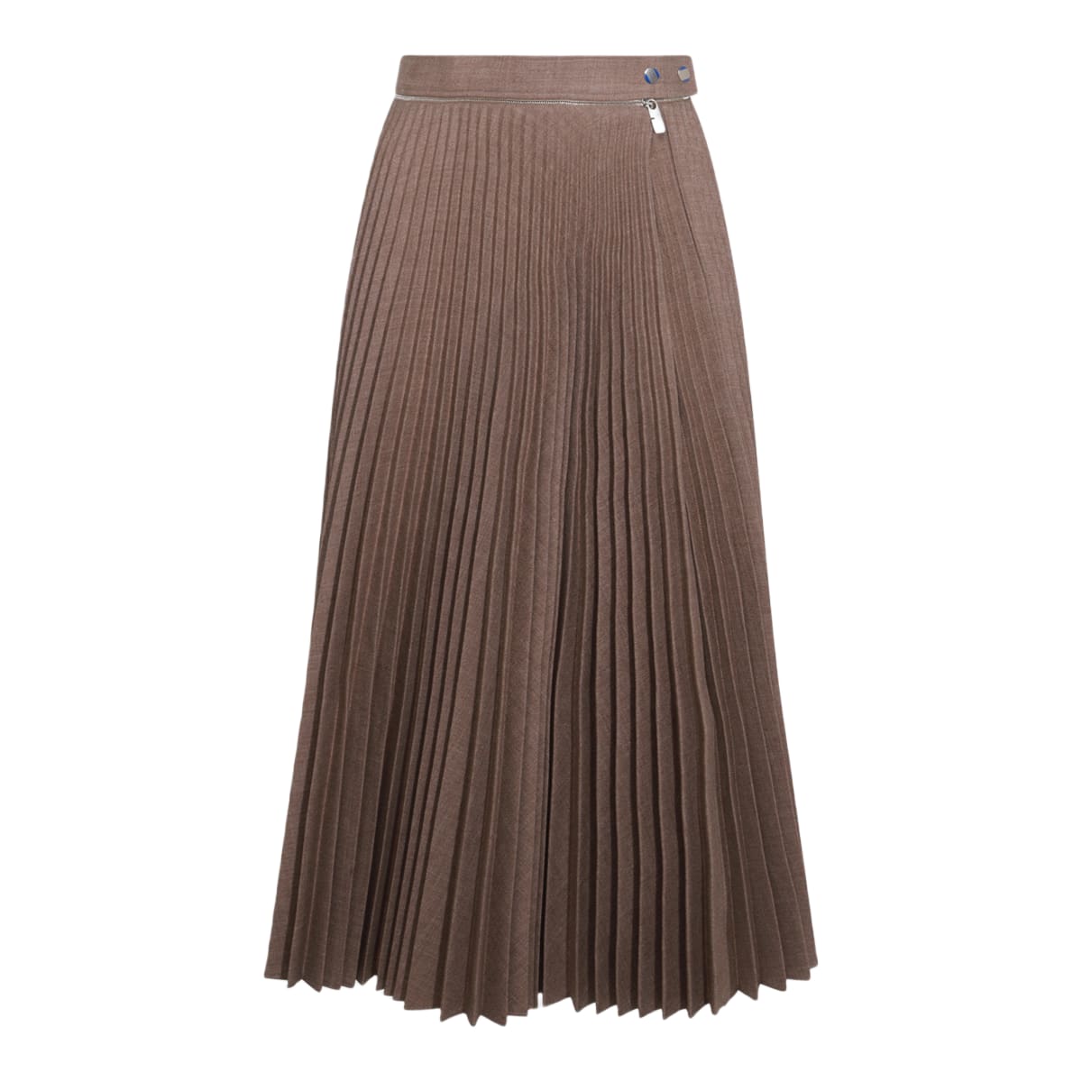 【送料&関税込】Burberry Brown Midi Wool Skirt Burberry Brown Midi Wool Skirt | italist