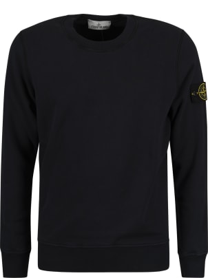 mens stone island jumper black
