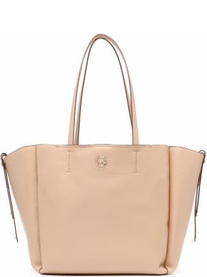 Michael Kors Women's Freya Leather Tote Bag With Logo Plate