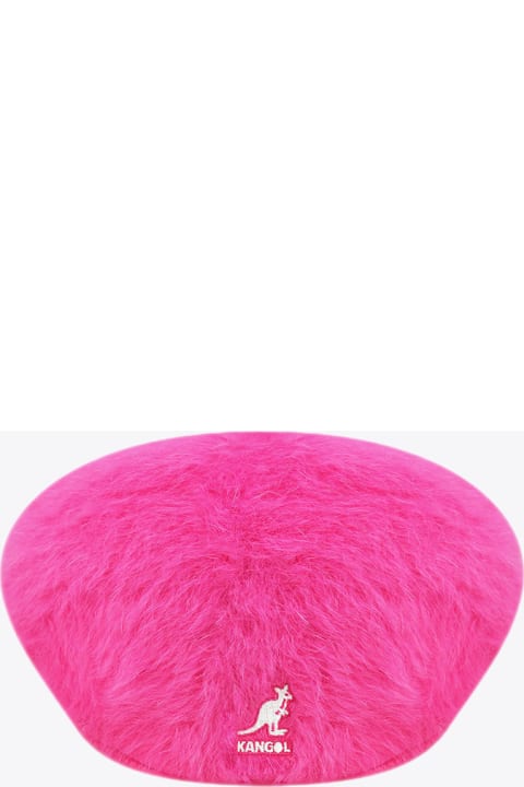 Furgora Bright pink angora flat cap - Furgora