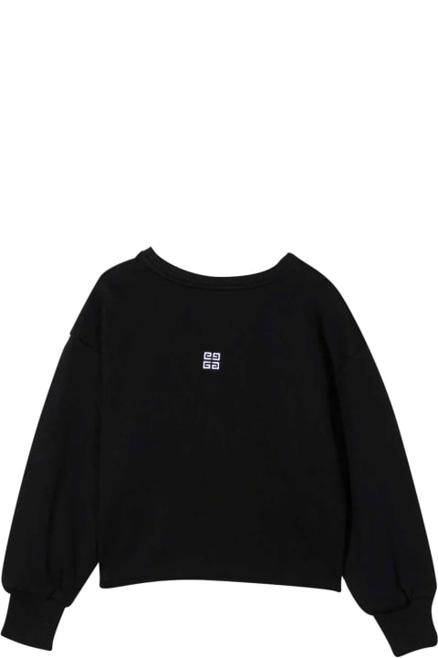 Givenchy Black Sweatshirt With White Print - B Nero