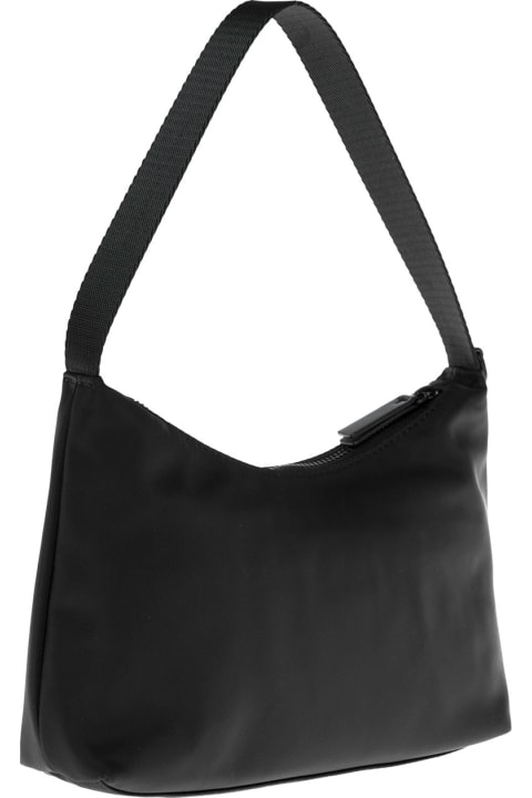 Mini Hobo Black Nylon Handbag