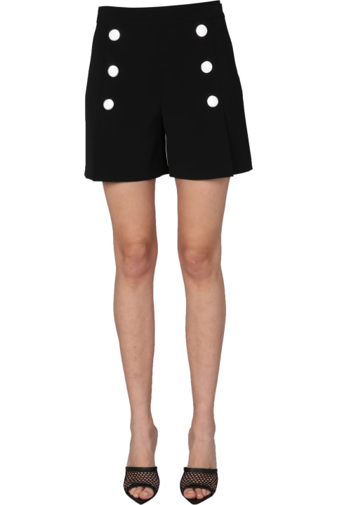 Boutique Moschino Shorts With Logo Buttons - Pink