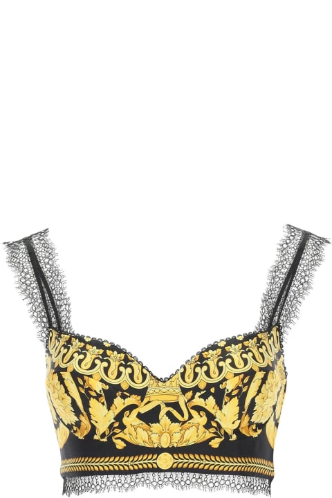Barocco Print Bralette Top