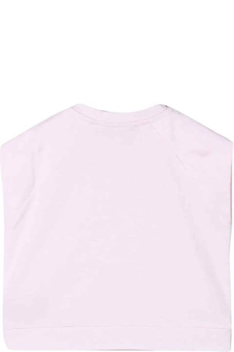 Pink T-shirt With Applications And Logo