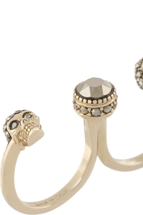 Brass Ring With Skull Detail