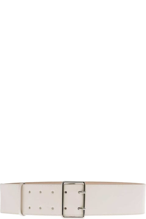 White Leather Belt