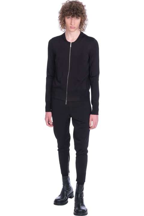 Sapio Sweatshirt In Black Wool - black