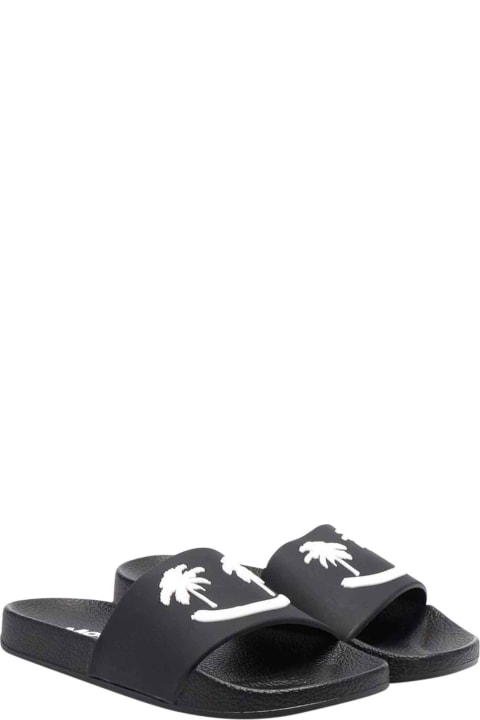 Molo Black Slippers With White Print - Denim