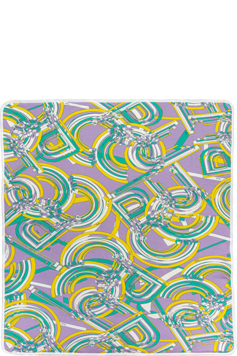 Emilio Pucci Patterned Blanket - White